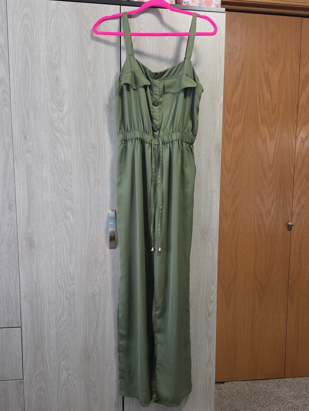Blush Olive Green Sleeveless Jumpsuit